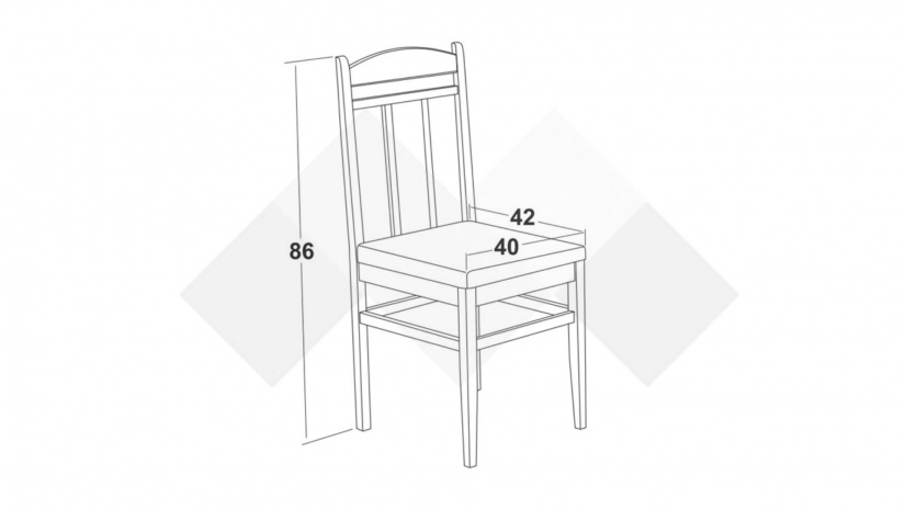Трапезен стол Алекс венге - изглед 2 - МебелМаг Трапезен стол Алекс венге - изглед 2