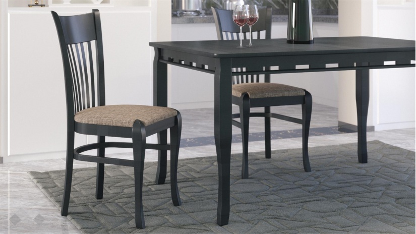 Трапезен стол Атина Каприз венге - изглед 1 - МебелМаг Трапезен стол Атина Каприз венге - изглед 1