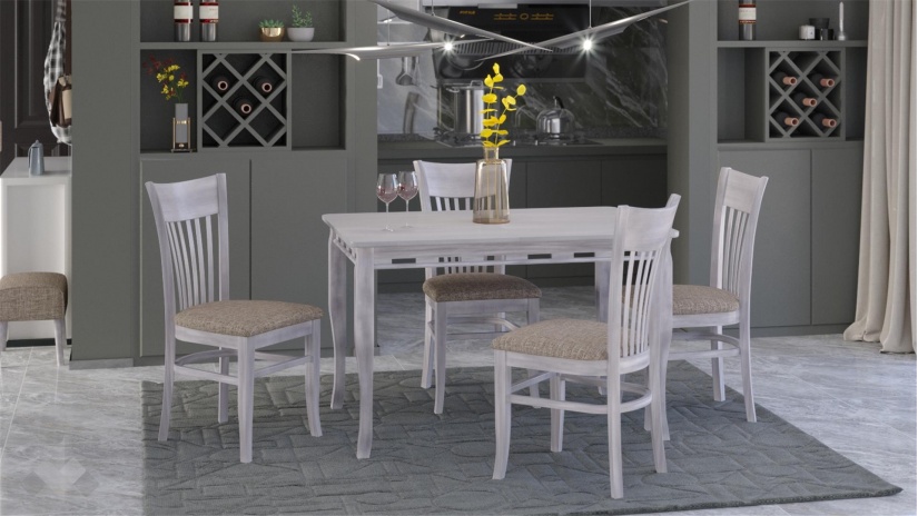 Трапезен стол Атина патина - изглед 2 - МебелМаг Трапезен стол Атина патина - изглед 2