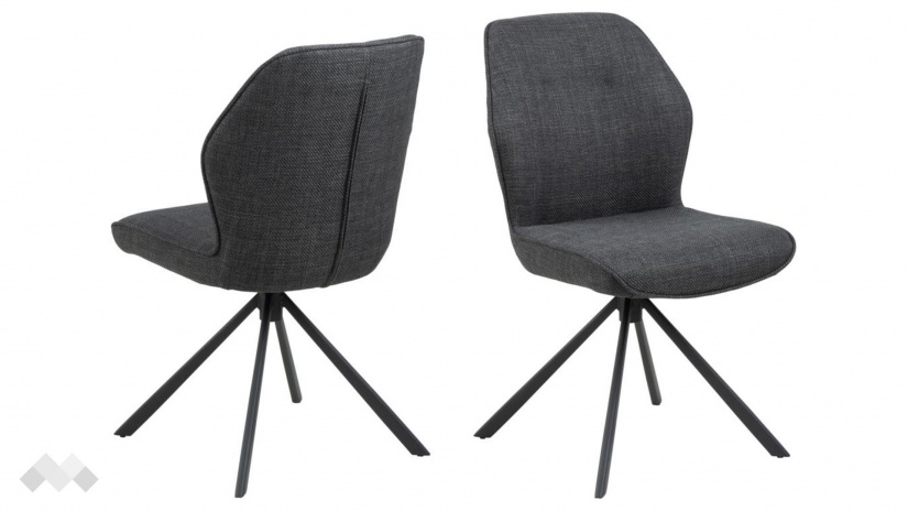 Трапезен стол Аура тъмно сив - изглед 2