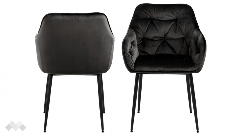 Трапезен стол Брук черен - изглед 1 - МебелМаг Трапезен стол Брук черен - изглед 1