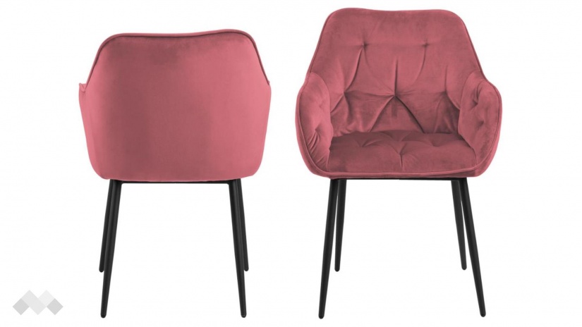 Трапезен стол Брук корал - изглед 1 - МебелМаг Трапезен стол Брук корал - изглед 1