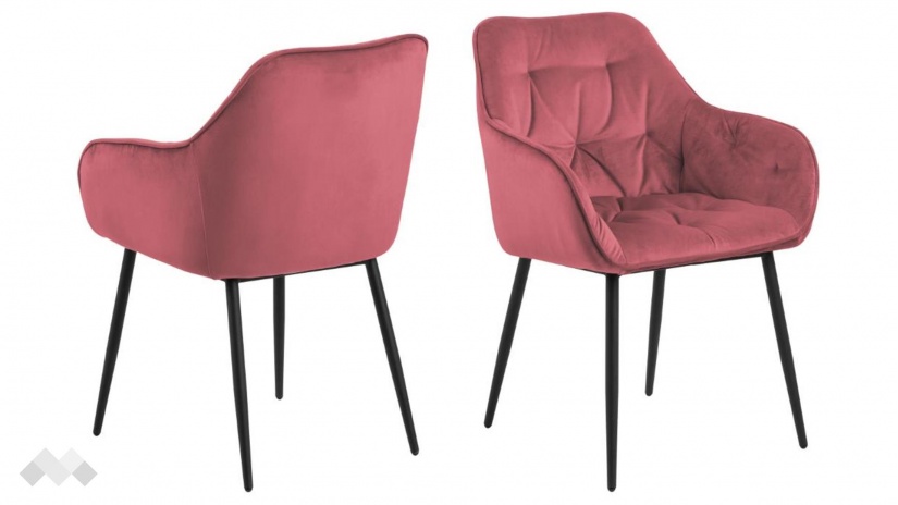 Трапезен стол Брук корал - изглед 2 - МебелМаг Трапезен стол Брук корал - изглед 2