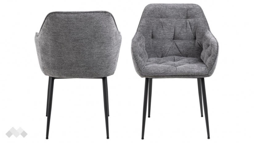 Трапезен стол Брук сив - изглед 1