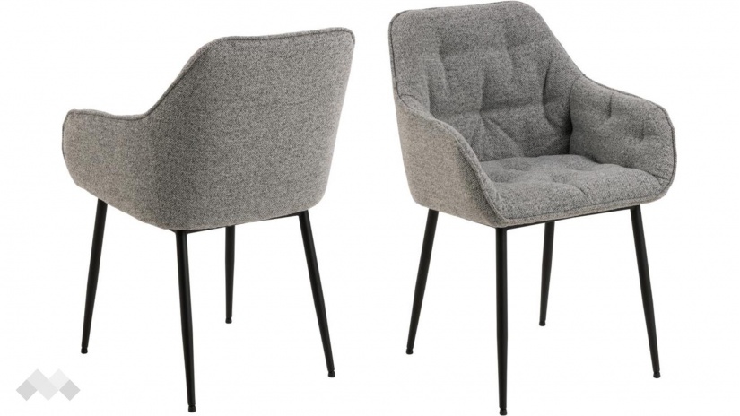 Трапезен стол Брук светло сив - изглед 2