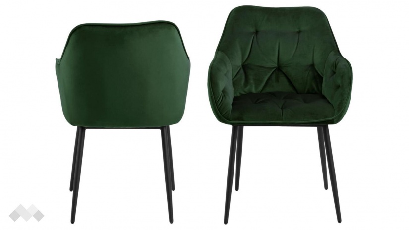 Трапезен стол Брук зелен - изглед 1 - МебелМаг Трапезен стол Брук зелен - изглед 1