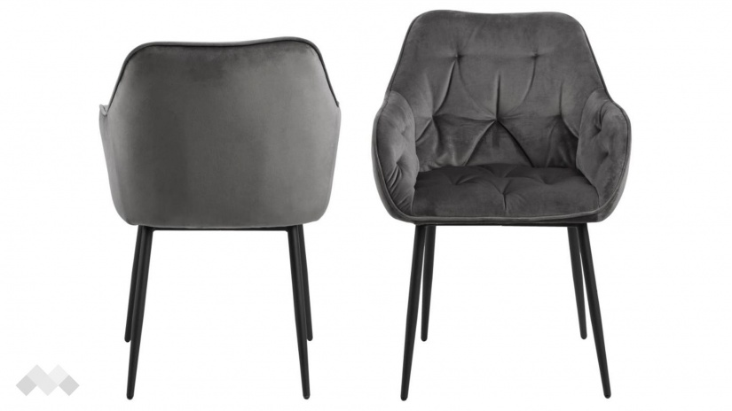 Трапезен стол Брук графит - изглед 1 - МебелМаг Трапезен стол Брук графит - изглед 1