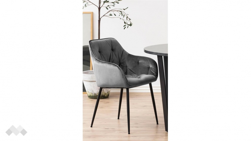 Трапезен стол Брук графит - изглед 4 - МебелМаг Трапезен стол Брук графит - изглед 4