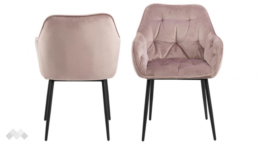 Трапезен стол Брук пепел от рози - изглед 1 - МебелМаг Трапезен стол Брук пепел от рози - изглед 1