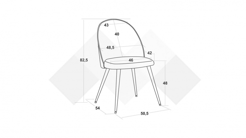 Трапезен стол Бруно бежов - изглед 3 - МебелМаг Трапезен стол Бруно бежов - изглед 3