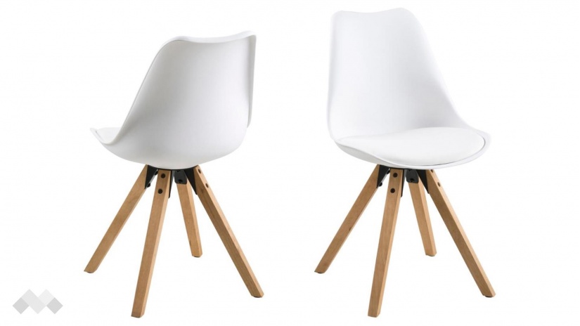 Трапезен стол Дима бял - изглед 2