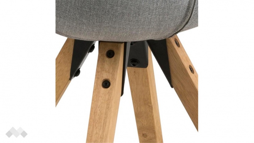 Трапезен стол Дима светло сив - изглед 4 - МебелМаг Трапезен стол Дима светло сив - изглед 4