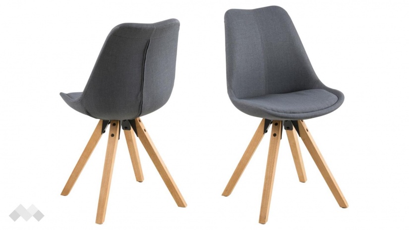 Трапезен стол Дима тъмно сив - изглед 2 - МебелМаг Трапезен стол Дима тъмно сив - изглед 2