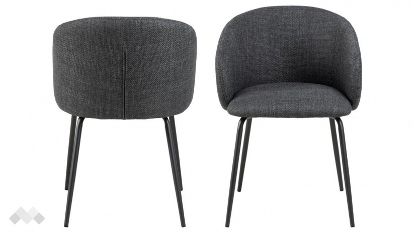 Трапезен стол Елинор тъмно сив - изглед 1