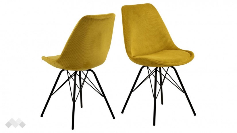 Трапезен стол Ерис жълт - изглед 2 - МебелМаг Трапезен стол Ерис жълт - изглед 2