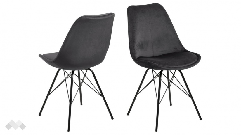 Трапезен стол Ерис тъмно сив - изглед 2 - МебелМаг Трапезен стол Ерис тъмно сив - изглед 2