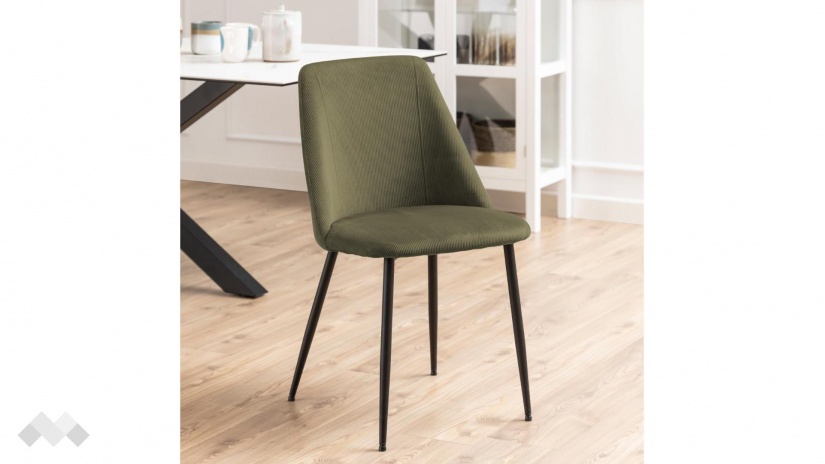 Трапезен стол Инес маслено зелен - изглед 4