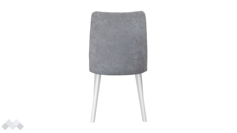 Трапезен стол Клариса сив с бяло - изглед 3 - МебелМаг Трапезен стол Клариса сив с бяло - изглед 3