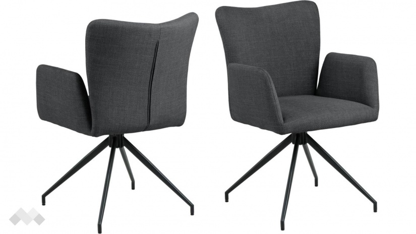 Трапезен стол Лора тъмно сив - изглед 2