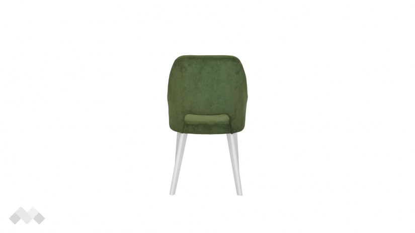 Трапезен стол Луна зелен с бяло - изглед 3