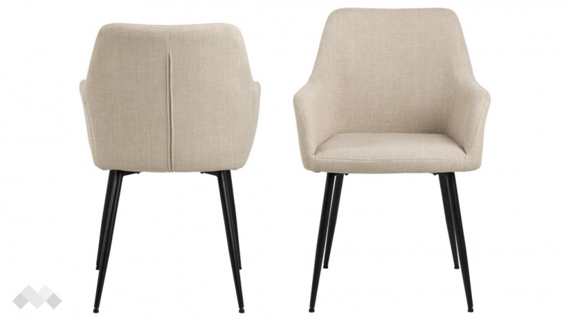 Трапезен стол Лувена бежов - изглед 1