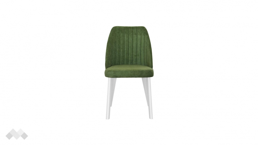 Трапезен стол Мелани зелен с бяло - изглед 1 - МебелМаг Трапезен стол Мелани зелен с бяло - изглед 1