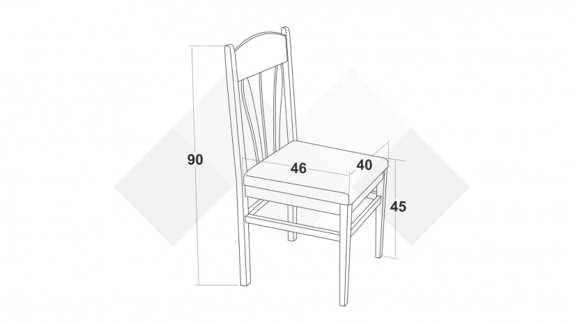Трапезен стол Милано бял - изглед 2 - МебелМаг Трапезен стол Милано бял - изглед 2