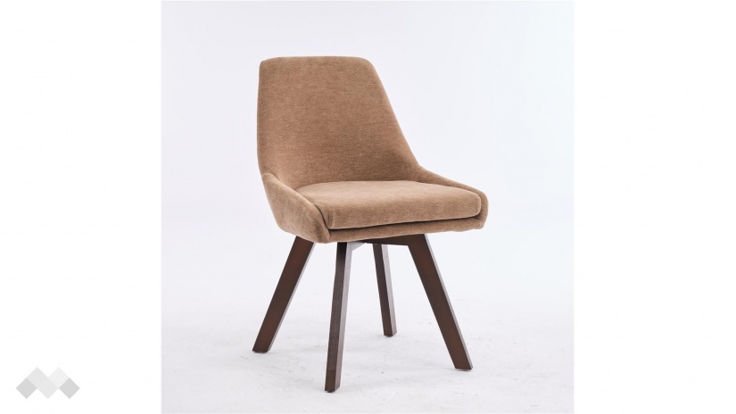 Трапезен стол Молвик кафяв - изглед 1