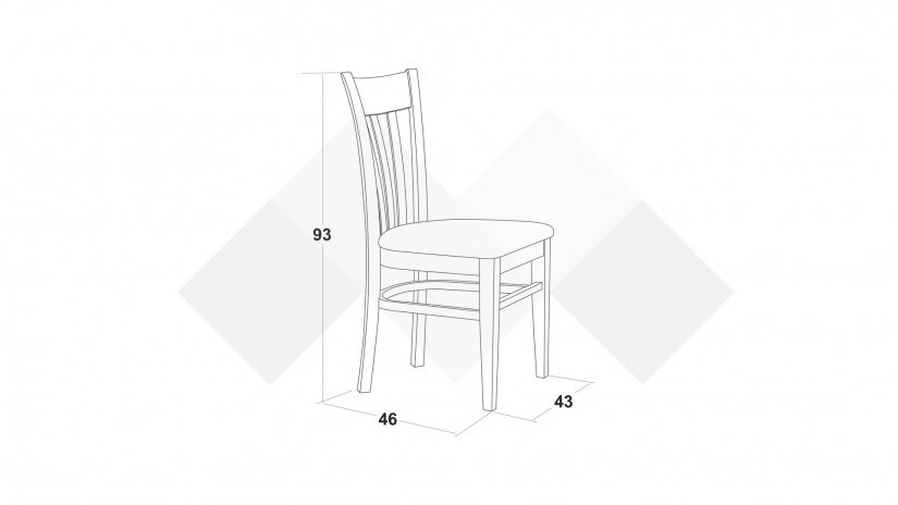 Трапезен стол Нора патина - изглед 4 - МебелМаг Трапезен стол Нора патина - изглед 4