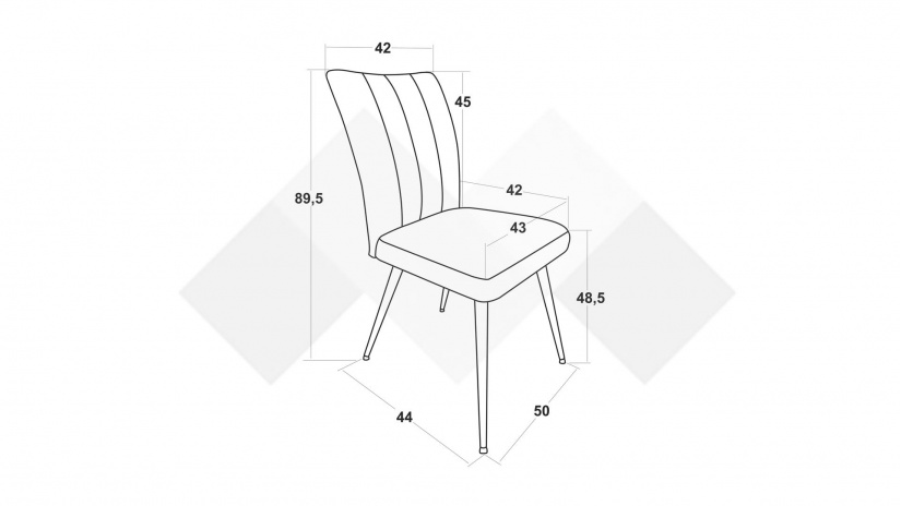Трапезен стол Рафаел бежов - изглед 3 - МебелМаг Трапезен стол Рафаел бежов - изглед 3