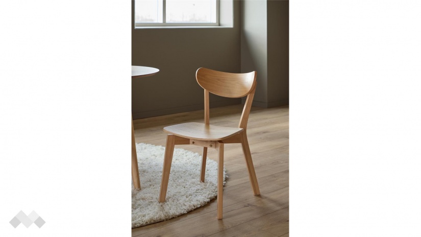 Трапезен стол Роксби дъб натурал - изглед 4