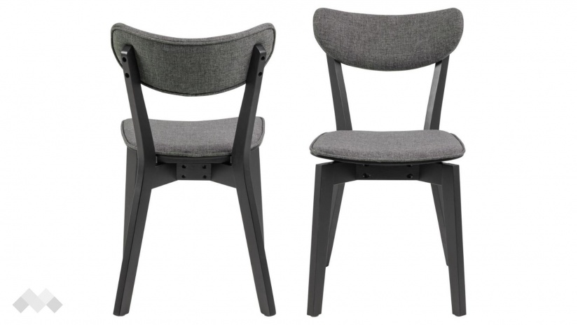 Трапезен стол Роксби тъмно сив - изглед 1