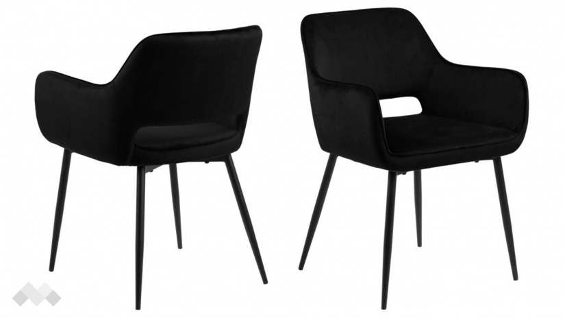 Трапезен стол Руби черен - изглед 2