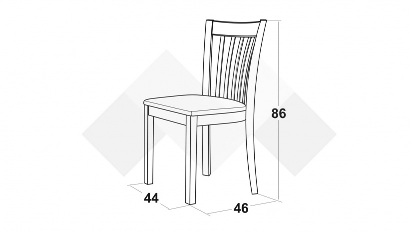 Трапезен стол Руди 2 венге - изглед 2 - МебелМаг Трапезен стол Руди 2 венге - изглед 2