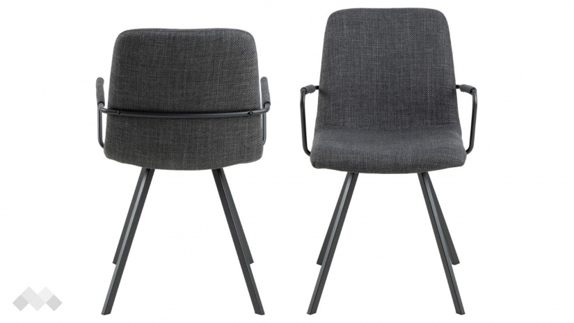 Трапезен стол Селина тъмно сив - изглед 1