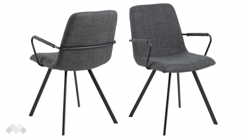 Трапезен стол Селина тъмно сив - изглед 2