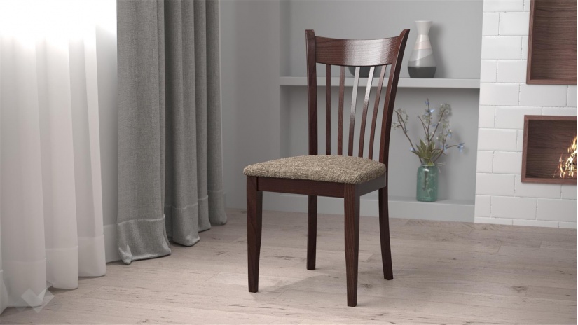 Трапезен стол Страдивариус орех - изглед 1 - МебелМаг Трапезен стол Страдивариус орех - изглед 1