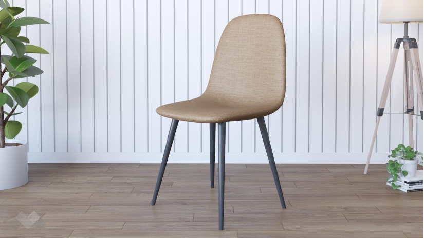 Трапезен стол Тиаго бежов - изглед 1 - МебелМаг Трапезен стол Тиаго бежов - изглед 1