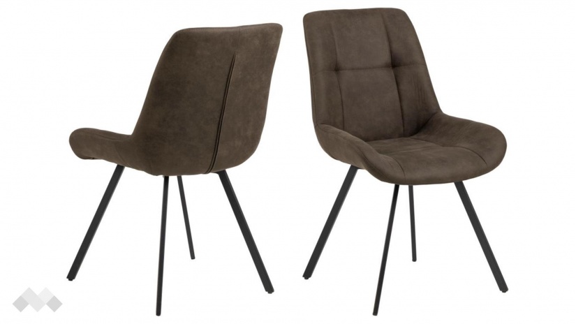 Трапезен стол Уейлър тъмно кафяв - изглед 2