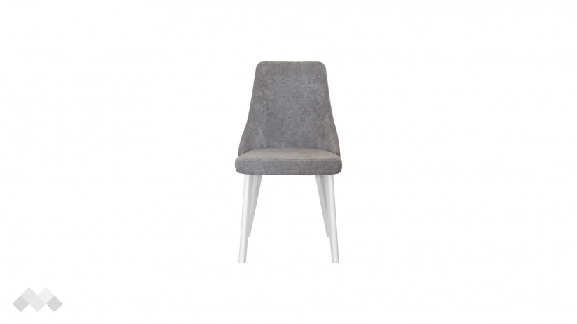 Трапезен стол Валенсия S сив с бяло - изглед 2 - МебелМаг Трапезен стол Валенсия S сив с бяло - изглед 2