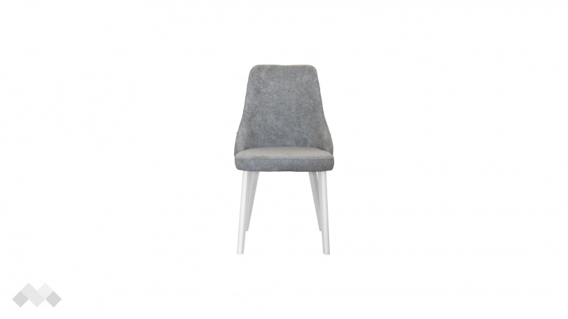 Трапезен стол Валенсия сив с бяло - изглед 2