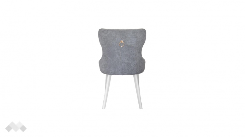 Трапезен стол Вая сив с бяло - изглед 3 - МебелМаг Трапезен стол Вая сив с бяло - изглед 3