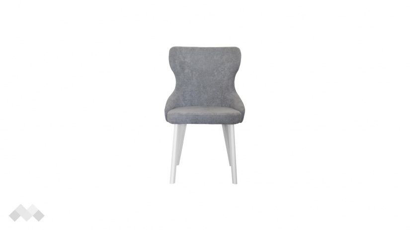 Трапезен стол Вая сив с бяло - изглед 1 - МебелМаг Трапезен стол Вая сив с бяло - изглед 1