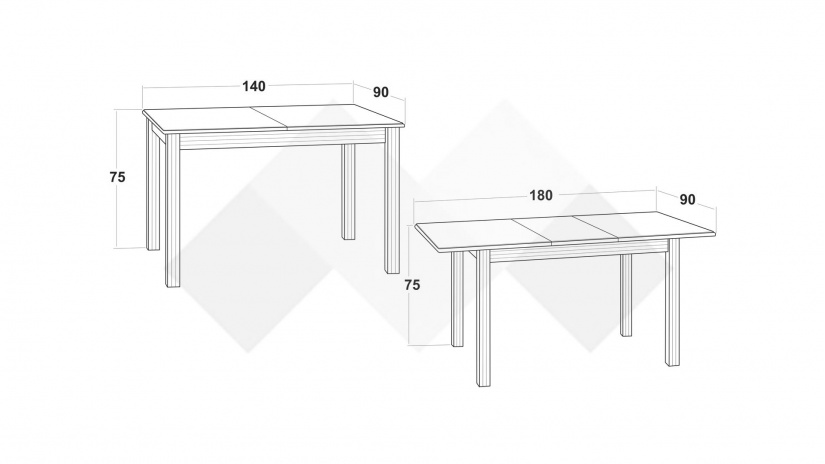Трапезна маса Троя L разтегателни светъл орех - изглед 3 - МебелМаг Трапезна маса Троя L разтегателни светъл орех - изглед 3