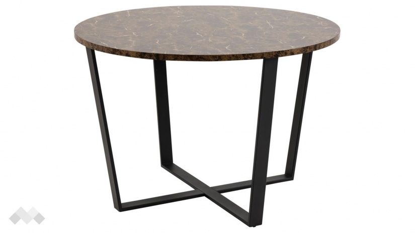 Трапезна маса Амбъл неразтегателни кафяв мрамор с черно - изглед 1 - МебелМаг Трапезна маса Амбъл неразтегателни кафяв мрамор с черно - изглед 1