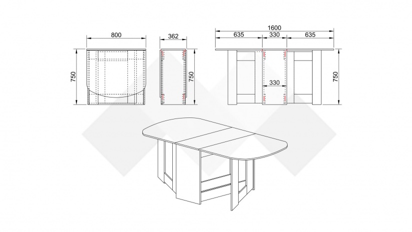 Трапезна маса Лизи неразтегателни сонома арвен - изглед 2 - МебелМаг Трапезна маса Лизи неразтегателни сонома арвен - изглед 2