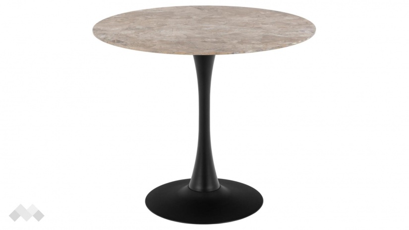 Трапезна маса Малта неразтегателни кафяв с черно - изглед 1 - МебелМаг Трапезна маса Малта неразтегателни кафяв с черно - изглед 1