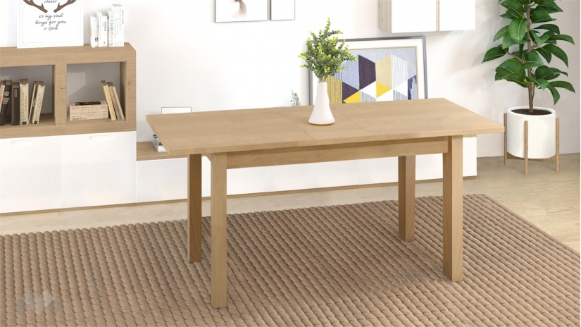 Трапезна маса Нати L разтегателни натурален - изглед 2 - МебелМаг Трапезна маса Нати L разтегателни натурален - изглед 2