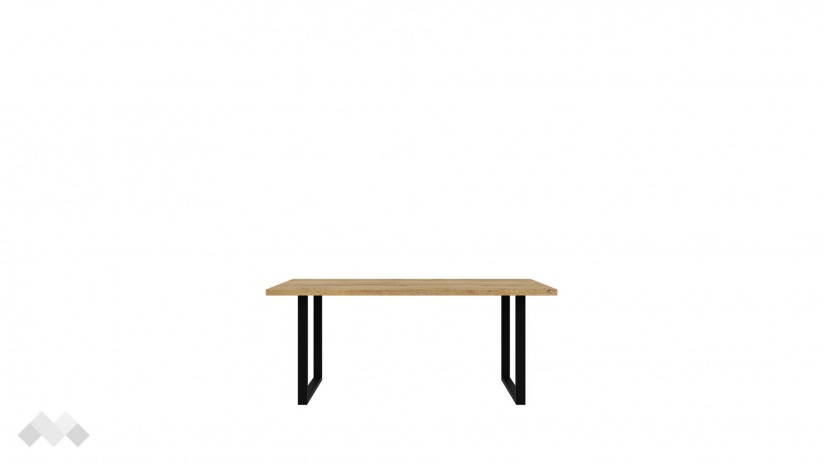 Трапезна маса Никодис неразтегателни дъб натурал с черен мат - изглед 2 - МебелМаг Трапезна маса Никодис неразтегателни дъб натурал с черен мат - изглед 2