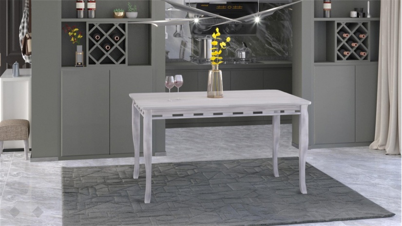 Трапезна маса Париж L разтегателни патина - изглед 1 - МебелМаг Трапезна маса Париж L разтегателни патина - изглед 1